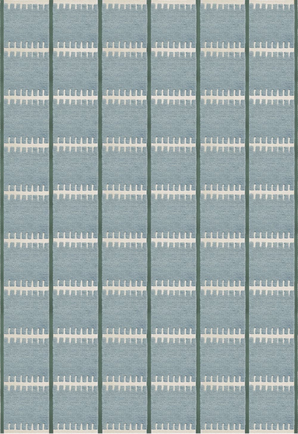 Lilly blue wool rug photographed in a styled interior