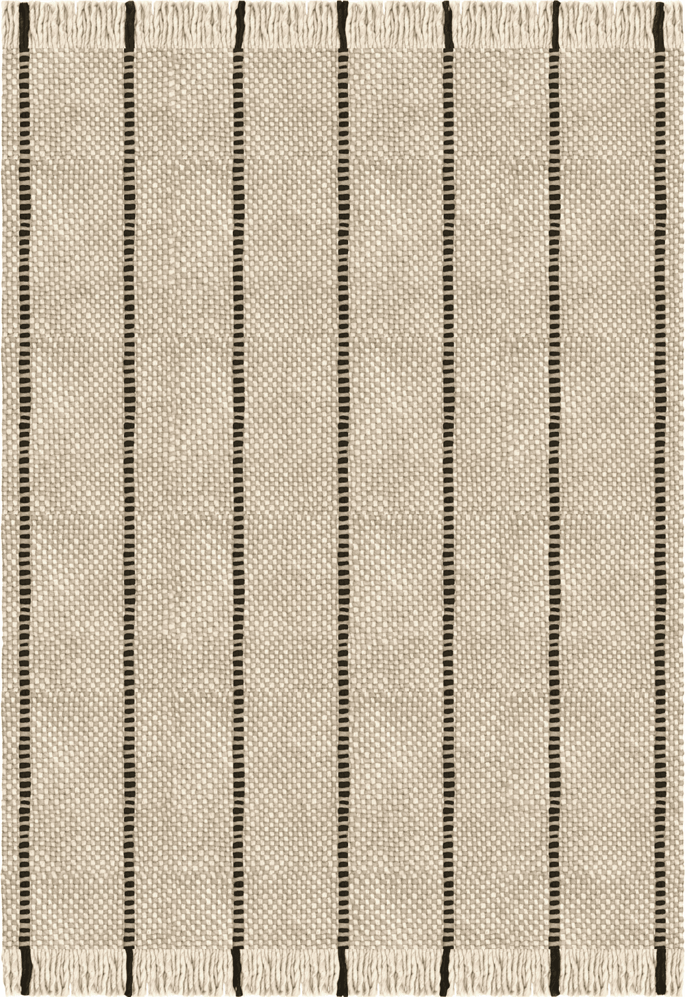 Massproductions Cord black and white rug photographed in a styled interior