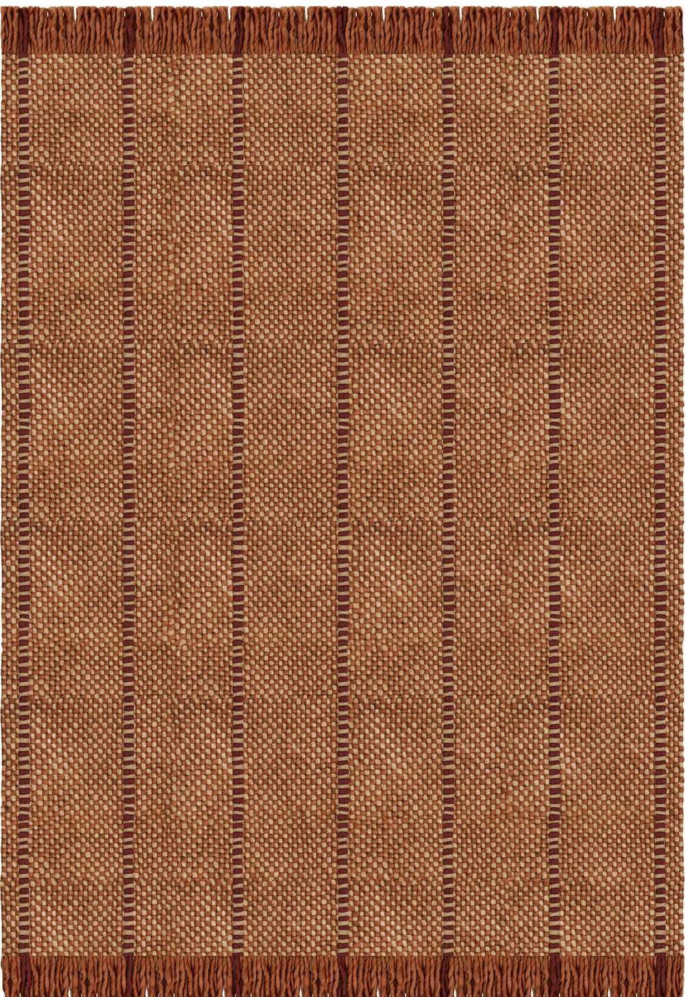 Massproductions Cord burgundy rust rug photographed in a styled interior